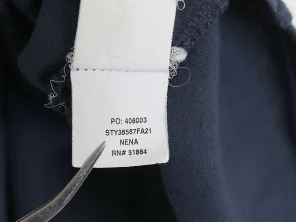 パタゴニア 両面 プリント 半袖 Tシャツ レディース L 21年製 アウトドア P6 バックプリント ボックスロゴ カットソー シンプル ネイビー