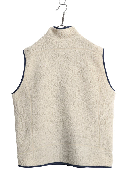 パタゴニア レトロ パイル ベスト メンズ XL 19年製 フリース フルジップ アウトドア 重ね着 前開き ワンポイント 大きいサイズ ナチュラル