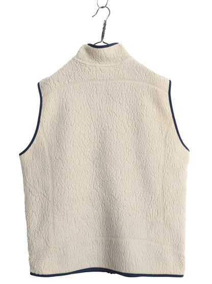 パタゴニア レトロ パイル ベスト メンズ XL 19年製 フリース フルジップ アウトドア 重ね着 前開き ワンポイント 大きいサイズ ナチュラル