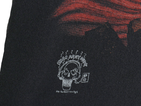 90s ★ キッス ツアー イラスト プリント Tシャツ メンズ XL 古着 オールド 当時物 オフィシャル バンド ロック シングルステッチ ブラック