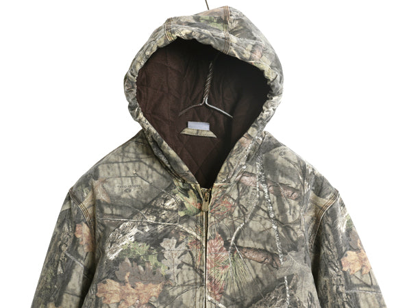 US企画 カーハート リアルツリー カモ アクティブ ジャケット キッズ XL メンズ XS ダック パーカー 中綿 キルティング ライナー ブルゾン