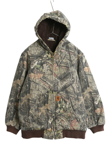 US企画 カーハート リアルツリー カモ アクティブ ジャケット キッズ XL メンズ XS ダック パーカー 中綿 キルティング ライナー ブルゾン