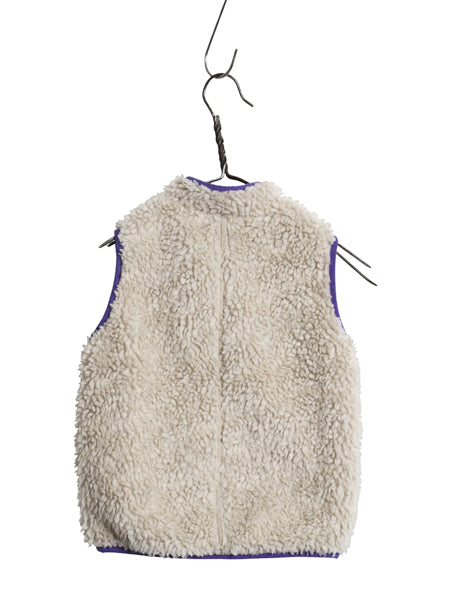 パタゴニア レトロX フリース ベスト キッズ ベビー 4歳 100cm 古着 14年製 アウトドア ボア パイル フルジップ 子ども 重ね着 ナチュラル