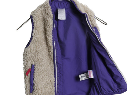 パタゴニア レトロX フリース ベスト キッズ ベビー 4歳 100cm 古着 14年製 アウトドア ボア パイル フルジップ 子ども 重ね着 ナチュラル