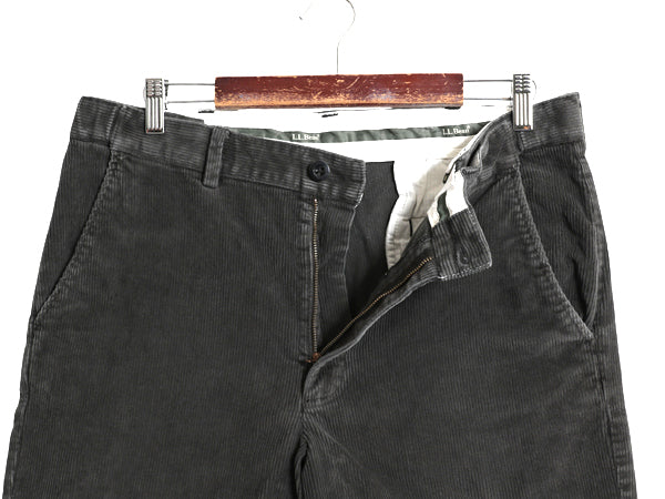 エルエルビーン 太畝 コーデュロイ パンツ 34 29 / 古着 アウトドア ノータック スラックス ストレート トラウザー コーズ シンプル 濃灰