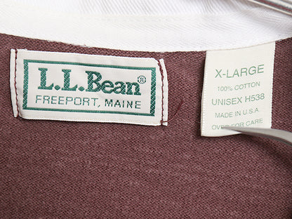 90s USA製 エルエルビーン ボーダー 長袖 ラガーシャツ メンズ XL 古着 オールド ラグビー 長袖シャツ ポロシャツ カットソー 大きいサイズ