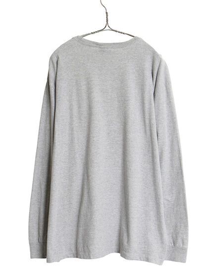 00s ポロ ラルフローレン 長袖 Tシャツ メンズ M / オールド ロンT ロングスリーブ コットン カットソー ワンポイント ポニー 無地 グレー
