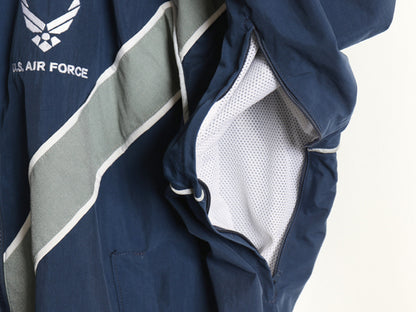 米軍実物 US AIR FORCE ナイロン トレーニング ジャケット MEDIUM REGULAR / 10年製 ミリタリー エアフォース 軍物 ジャンパー ブルゾン 青