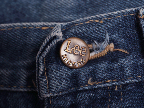 80s USA製 ★ Lee 203 デニム パンツ メンズ 30 32 古着 ヴィンテージ ジーンズ ジーパン ジッパーフライ スリム テーパード 革パッチ 濃紺