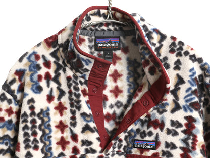 パタゴニア 総柄 ライトウェイト シンチラ スナップT メンズ M / 古着 22年製 プルオーバー フリース ジャケット ブルゾン マルチカラー
