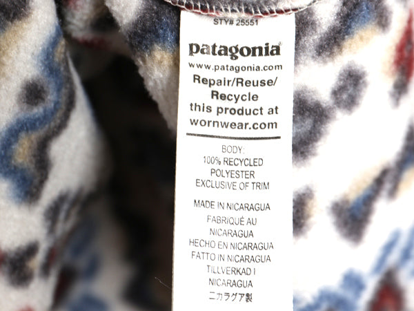 パタゴニア 総柄 ライトウェイト シンチラ スナップT メンズ M / 古着 22年製 プルオーバー フリース ジャケット ブルゾン マルチカラー