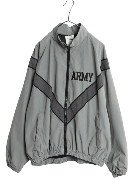 00s 米軍実物 US ARMY ナイロン トレーニング ジャケット LARGE REGULAR 古着 04年製 オールド ミリタリー IPFU 軍物 ジャンパー ブルゾン