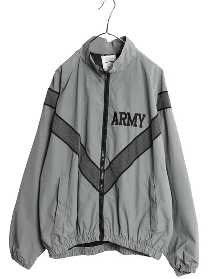 00s 米軍実物 US ARMY ナイロン トレーニング ジャケット LARGE REGULAR 古着 04年製 オールド ミリタリー IPFU 軍物 ジャンパー ブルゾン