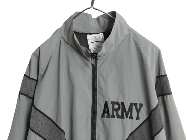 00s 米軍実物 US ARMY ナイロン トレーニング ジャケット LARGE REGULAR 古着 04年製 オールド ミリタリー IPFU 軍物 ジャンパー ブルゾン