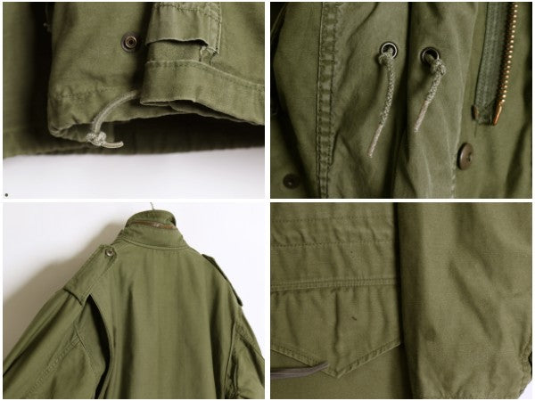 70s 米軍実物 USMC M-65 フィールド ジャケット LARGE REGULAR 古着 78年製 ヴィンテージ ミリタリー 軍物 ステンシル プリント 3rd ブラス