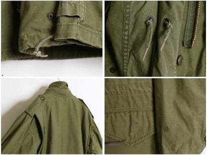 70s 米軍実物 USMC M-65 フィールド ジャケット LARGE REGULAR 古着 78年製 ヴィンテージ ミリタリー 軍物 ステンシル プリント 3rd ブラス