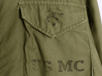 70s 米軍実物 USMC M-65 フィールド ジャケット LARGE REGULAR 古着 78年製 ヴィンテージ ミリタリー 軍物 ステンシル プリント 3rd ブラス