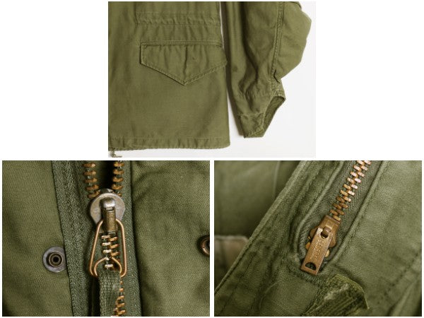 70s 米軍実物 USMC M-65 フィールド ジャケット LARGE REGULAR 古着 78年製 ヴィンテージ ミリタリー 軍物 ステンシル プリント 3rd ブラス