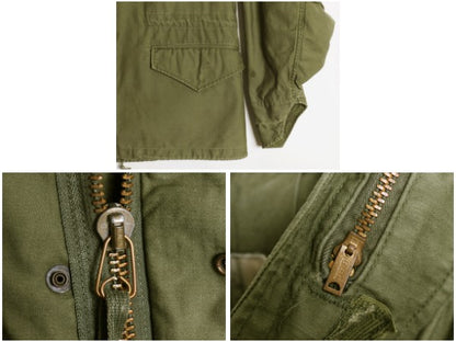 70s 米軍実物 USMC M-65 フィールド ジャケット LARGE REGULAR 古着 78年製 ヴィンテージ ミリタリー 軍物 ステンシル プリント 3rd ブラス