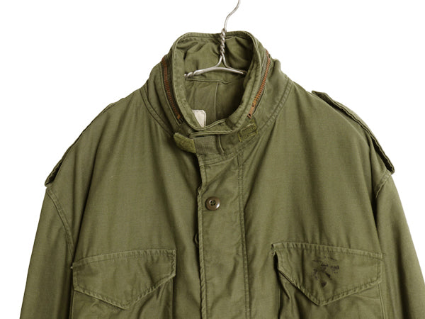 70s 米軍実物 USMC M-65 フィールド ジャケット LARGE REGULAR 古着 78年製 ヴィンテージ ミリタリー 軍物 ステンシル プリント 3rd ブラス
