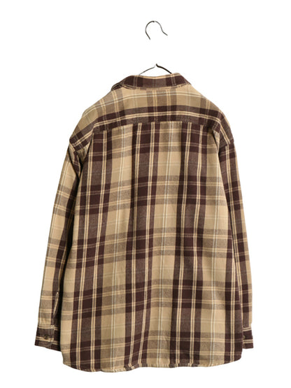  90s セントジョンズベイ チェック 長袖 ヘビー フランネル シャツ メンズ L / オールド JCPenney ネルシャツ マルチカラー ヘビーウェイト
