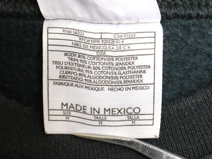 90s ナイキ スモール スウッシュ 刺繍 スウェット メンズ M / オールド 当時物 裏起毛 トレーナー クルーネック ワンポイント プルオーバー