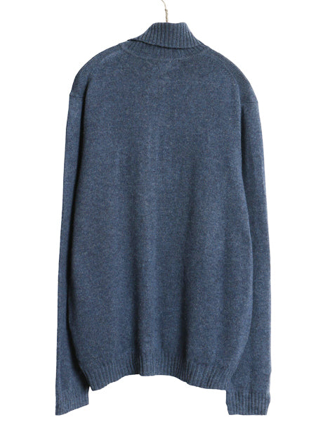 ブルックスブラザーズ タートルネック ニット セーター メンズ L / 古着 ラム ウール リブ編み ハイネック プルオーバー 無地 ミドルゲージ