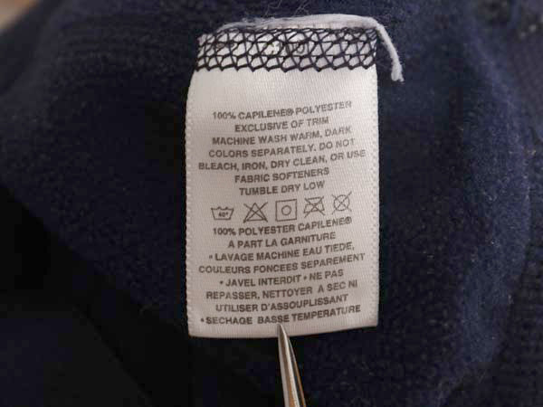 90s USA製 パタゴニア キャプリーン フリース パンツ メンズ レディース L 古着 オールド 97年製 アンダーウェア インナー アウトドア 紺