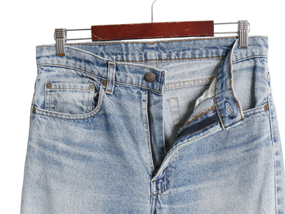 雰囲気系 80s USA製 リーバイス 505 デニム パンツ メンズ 33 32 ヴィンテージ スリム テーパード ジーンズ ジーパン ヒゲ アタリ ダメージ