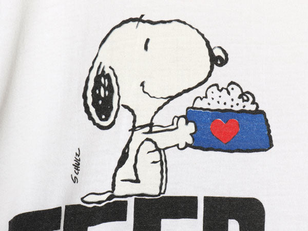 80s USA製 スヌーピー プリント Tシャツ メンズ レディース XL 小さめ L 程/ ヴィンテージ オフィシャル キャラクター シングルステッチ 白