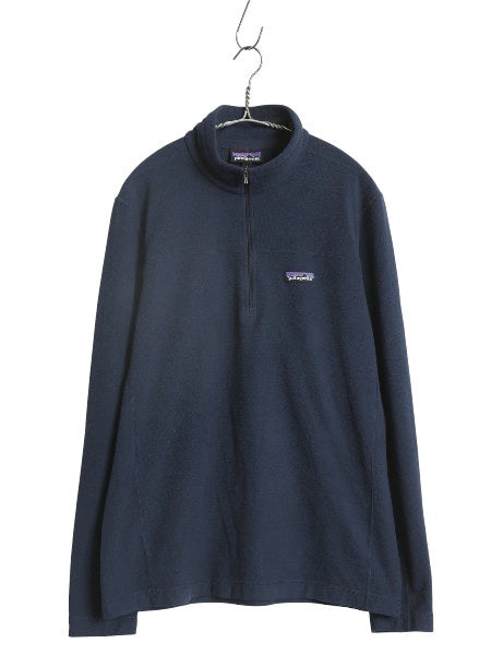 パタゴニア マイクロD ハーフジップ フリース プルオーバー メンズ M 20年製 アウトドア ロンT 長袖 Tシャツ ハイネック トップス ネイビー