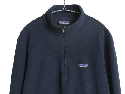 パタゴニア マイクロD ハーフジップ フリース プルオーバー メンズ M 20年製 アウトドア ロンT 長袖 Tシャツ ハイネック トップス ネイビー