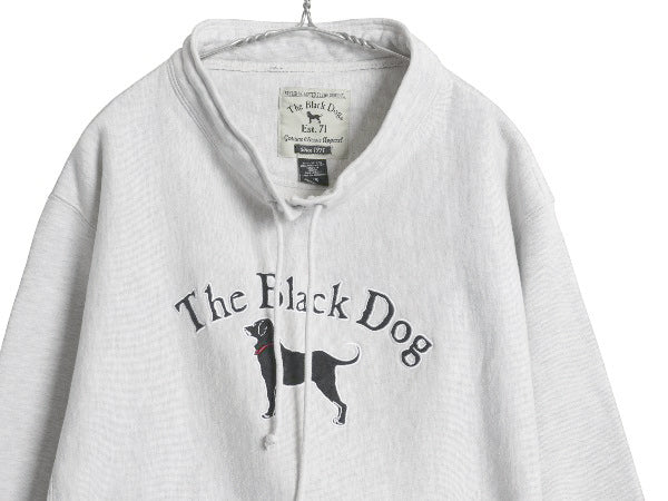 00s The Black Dog ドッグ プリント ハイネック スウェット メンズ レディース XS / オールド ヘビーウェイト 犬 裏起毛 トレーナー グレー