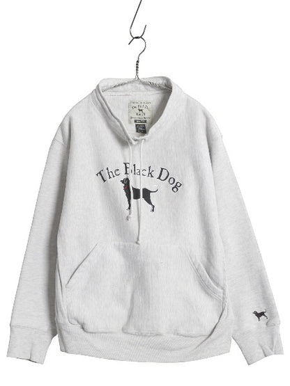 00s The Black Dog ドッグ プリント ハイネック スウェット メンズ レディース XS / オールド ヘビーウェイト 犬 裏起毛 トレーナー グレー
