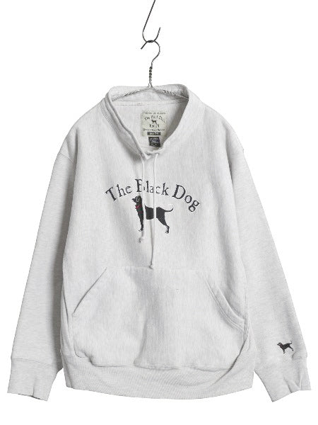 00s The Black Dog ドッグ プリント ハイネック スウェット メンズ レディース XS / オールド ヘビーウェイト 犬 裏起毛 トレーナー グレー