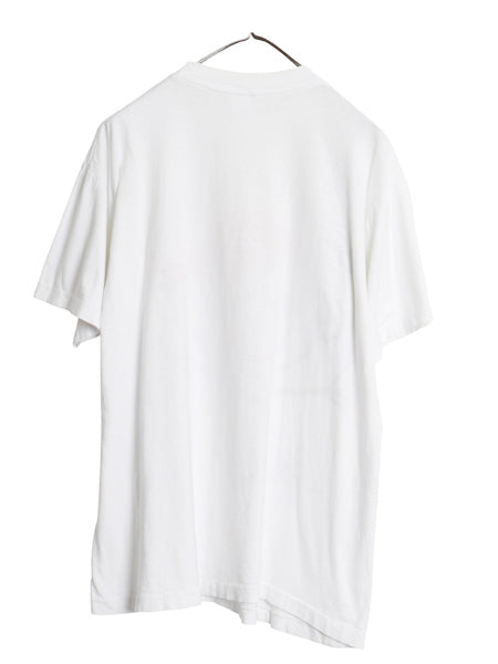 90s キャラクター イラスト プリント Tシャツ メンズ XL 程/ 古着 オールド アート シングルステッチ ペイズリー バンダナ柄 大きいサイズ