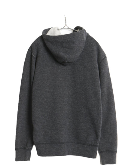 ポロ ラルフローレン フルジップ スウェット フード パーカー メンズ S / トレーナー 裏起毛 ヘビーウェイト ワンポイント シンプル 濃灰