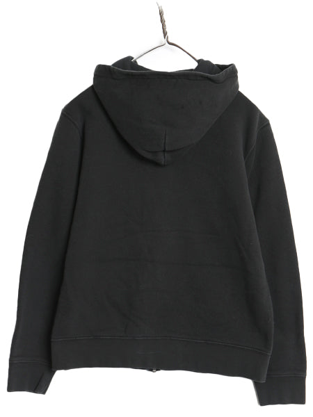 ポロ ラルフローレン フルジップ スウェット フード パーカー キッズ XL メンズ S レディース M 古着 トレーナー 裏起毛 ワンポイント 黒
