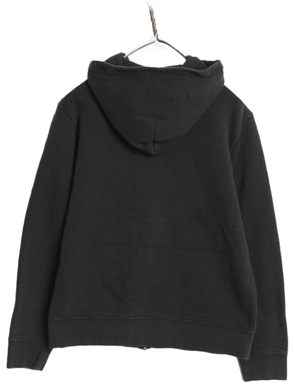 ポロ ラルフローレン フルジップ スウェット フード パーカー キッズ XL メンズ S レディース M 古着 トレーナー 裏起毛 ワンポイント 黒