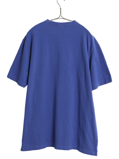 ブルックスブラザーズ Vネック 鹿の子 半袖 Tシャツ メンズ XL / 半袖Tシャツ ワンポイント カットソー コットン ボックス 大きいサイズ 青