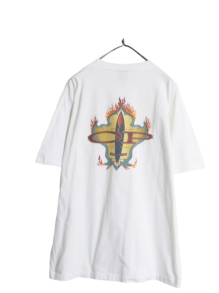 90s USA製 オーシャンパシフィック 両面 プリント 半袖 Tシャツ メンズ XL / オールド サーフ Y2K シングルステッチ 大きいサイズ ホワイト