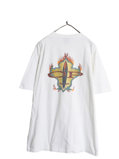 90s USA製 オーシャンパシフィック 両面 プリント 半袖 Tシャツ メンズ XL / オールド サーフ Y2K シングルステッチ 大きいサイズ ホワイト