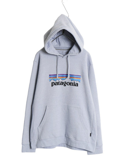パタゴニア プリント スウェット フード パーカー メンズ XL レディース XXL 23年製 トレーナー プルオーバー  裏起毛 大きいサイズ ブルー