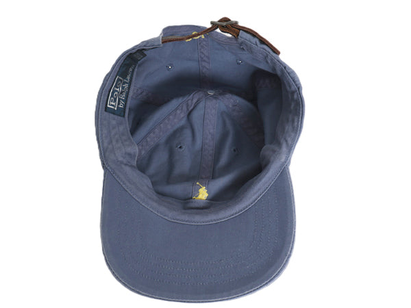 00s ポロ ラルフローレン コットン ベースボール キャップ フリーサイズ / 帽子 オールド チノ トラッカー ハット ワンポイント 本革レザー