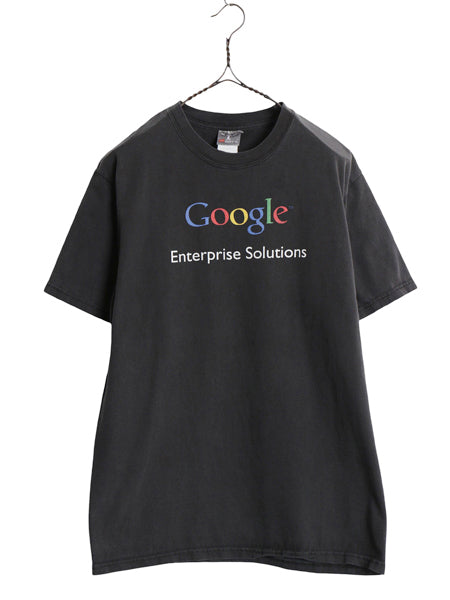 00s ★ グーグル ロゴ プリント Tシャツ メンズ XL / オールド 企業物 当時物 テック コンピューター ヘビーウェイト メッセージ ブラック