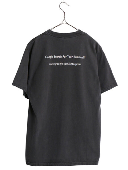 00s ★ グーグル ロゴ プリント Tシャツ メンズ XL / オールド 企業物 当時物 テック コンピューター ヘビーウェイト メッセージ ブラック