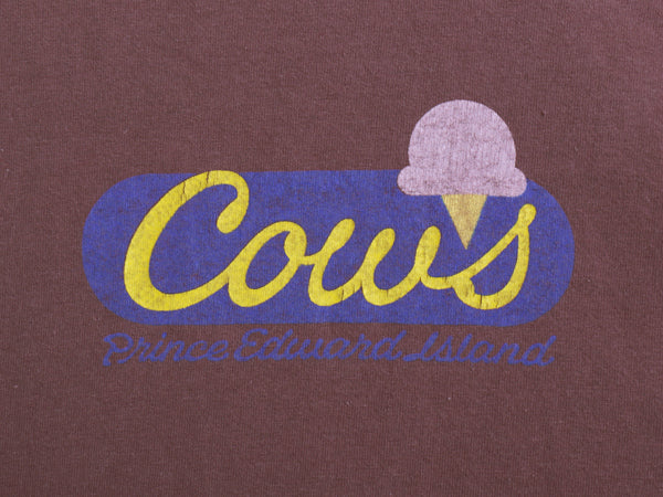 90s カナダ製 ウシ 両面 プリント 半袖 Tシャツ メンズ L 古着 オールド アニマル 企業物 オフィシャル ひまわり イラスト ヘビーウェイト