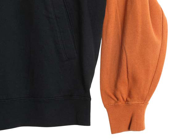 ハーレー ダビッドソン フルジップ スウェット メンズ M 古着 トレーナー 裏起毛 バイク ハイネック ジャケット カーディガン ツートン 黒