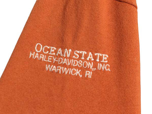 ハーレー ダビッドソン フルジップ スウェット メンズ M 古着 トレーナー 裏起毛 バイク ハイネック ジャケット カーディガン ツートン 黒