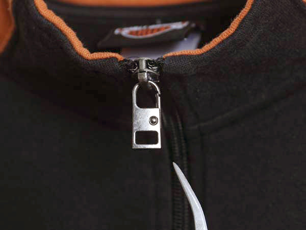 ハーレー ダビッドソン フルジップ スウェット メンズ M 古着 トレーナー 裏起毛 バイク ハイネック ジャケット カーディガン ツートン 黒